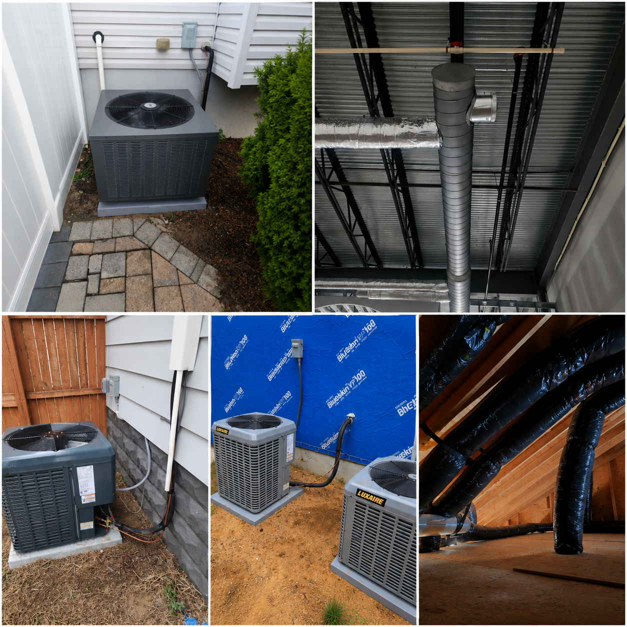 Cool Runnings field work: outdoor condensers, spiral duct runs and insulated attic distribution